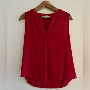 LOFT red sleeveless blouse